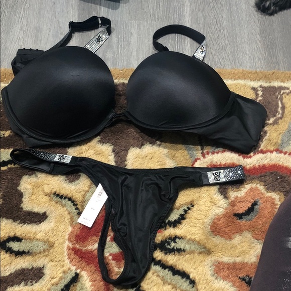Victoria's Secret Other - Victoria's Secret Black Lingerie Set with Logo Tag
